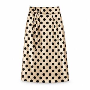 Shabby Apple Gold Polka Dot Pencil Skirt 10/12